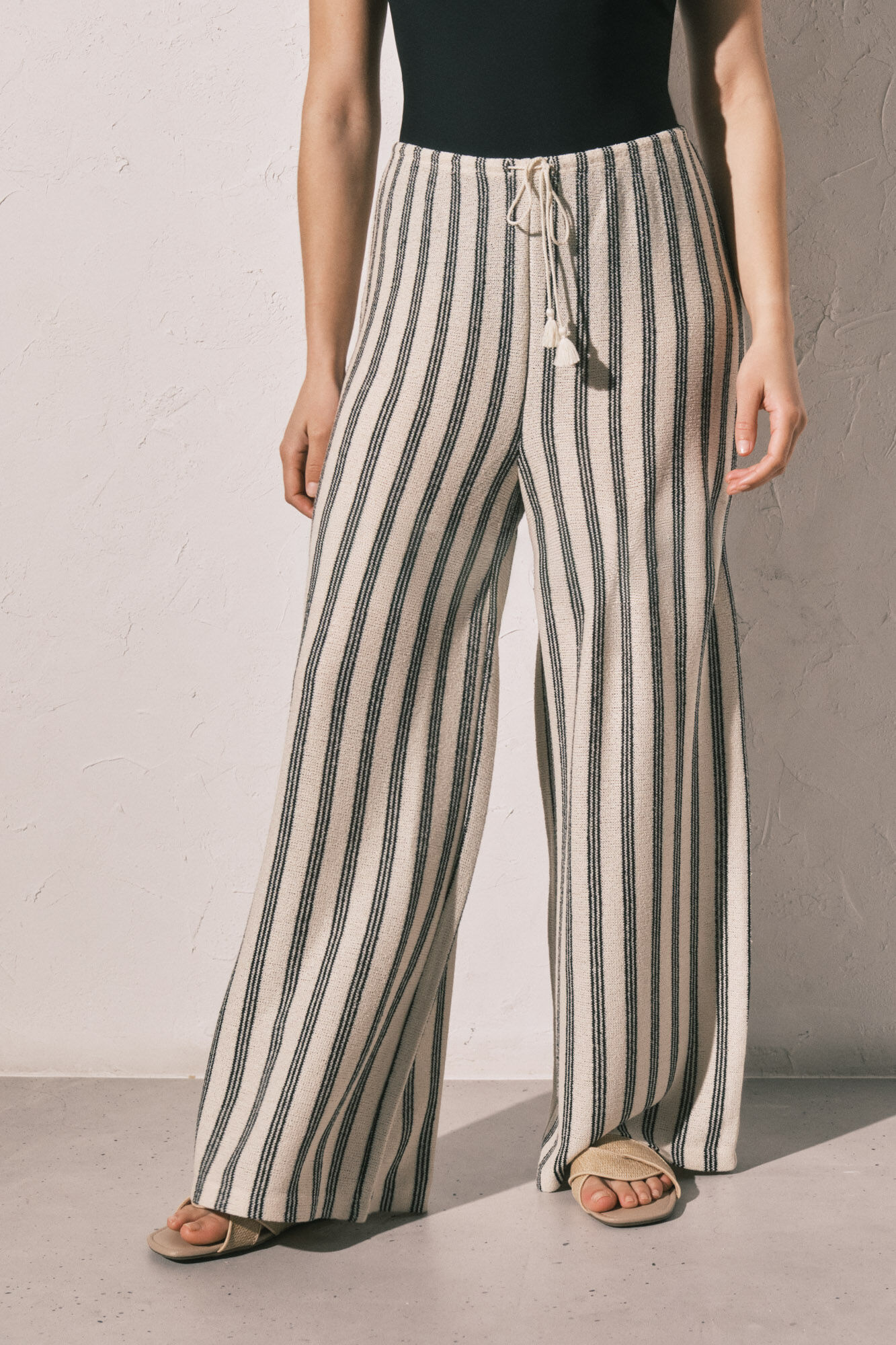 Women'secret Pantal&oacute;n largo estructura rayas