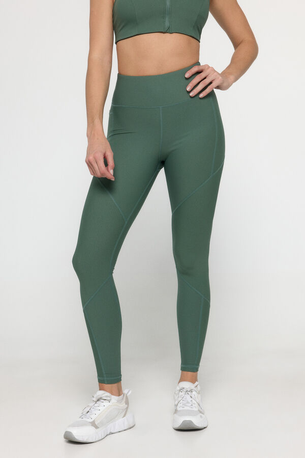 Only Play Leggings de cintura alta y bolsillo lateral verde