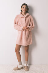 Women'secret Robe midi tecido pelo rosa rosa