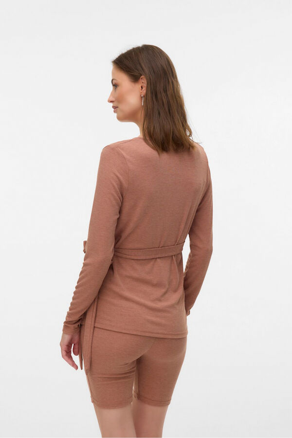 Mamalicious Set de yoga maternity  marr&oacute;n