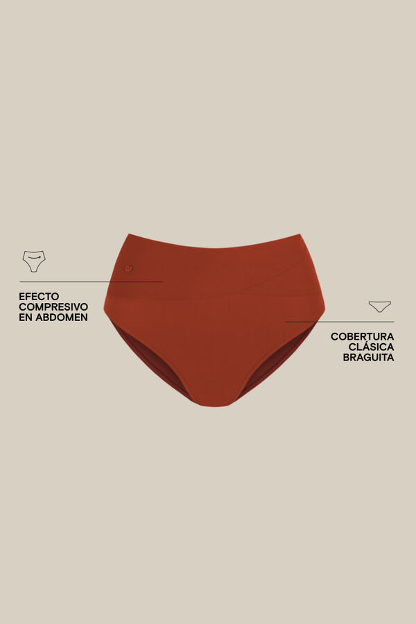 Women'secret Braga bikini alta moldeador naranja naranja