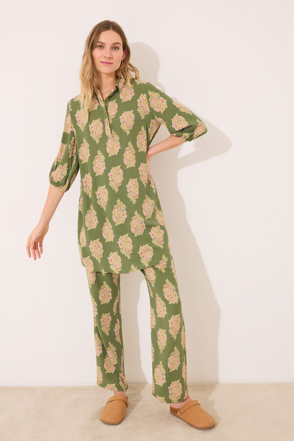 Women'secret Camisola de viscose com estampado integral estampado