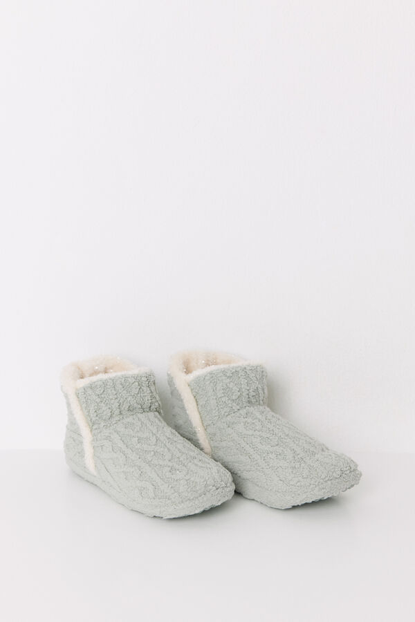 Women'secret Chinelos com botas verde estampado