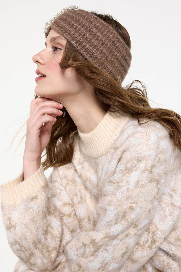 Pieces Banda de punto con pedreria  nude