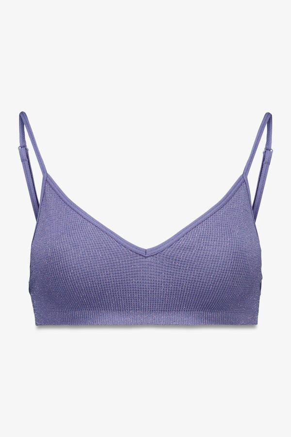 Women'secret Blusa canelada lurex lil&aacute;s top rosa