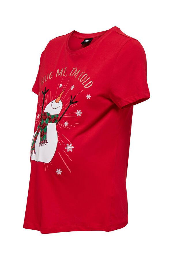 Womensecret Camiseta maternity navidad rojo