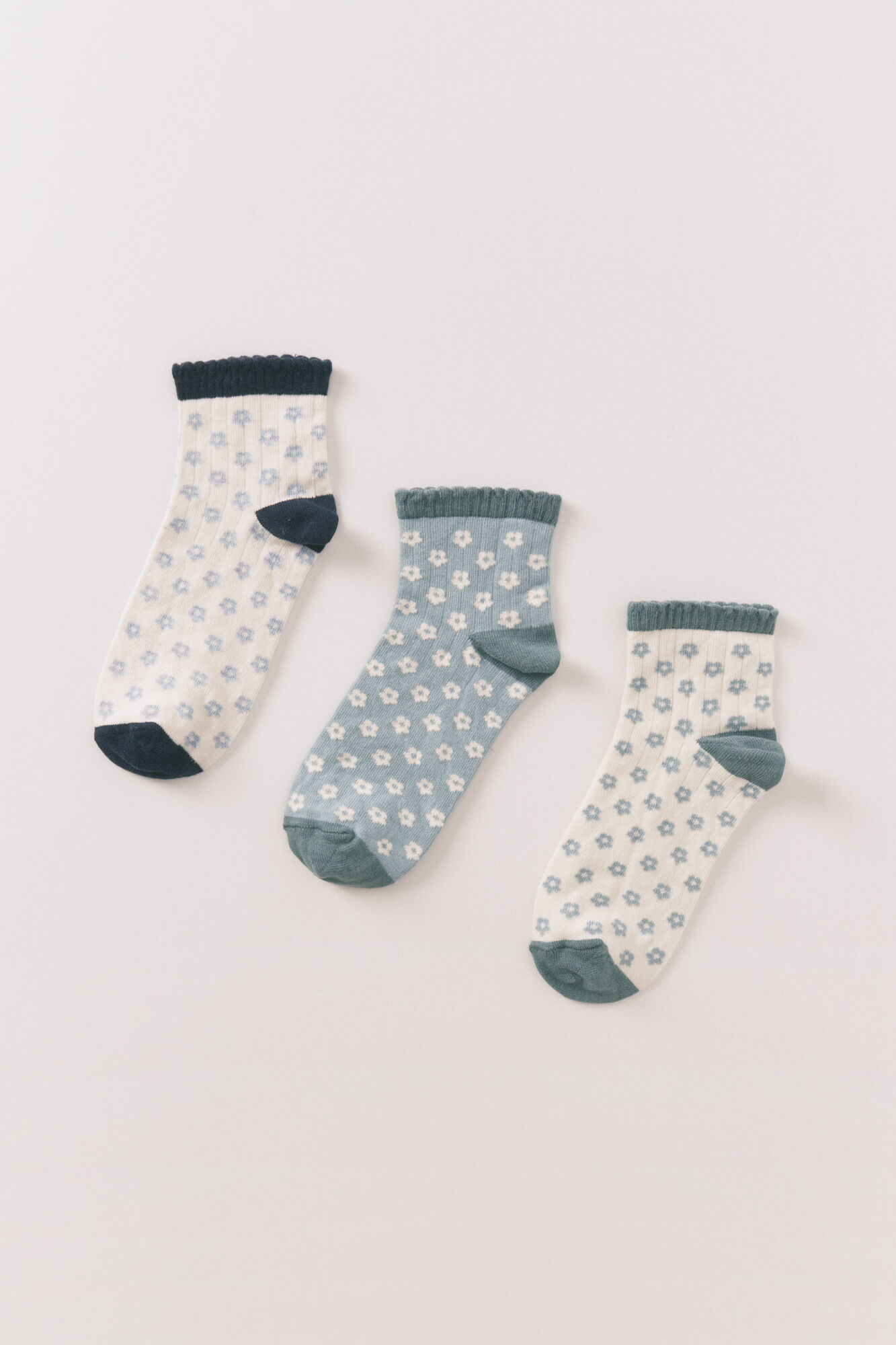 Women'secret Pacote de meias longas com flores 