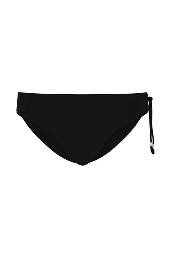 Women'secret Cueca de biqu&iacute;ni cl&aacute;ssica preta com la&ccedil;o preto