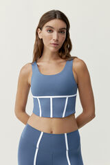 Born Living Yoga Top Vani Bluestone/White azul