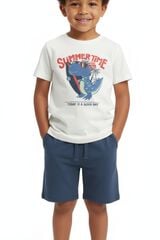 Name it T-shirt manga curta estampado infantil branco