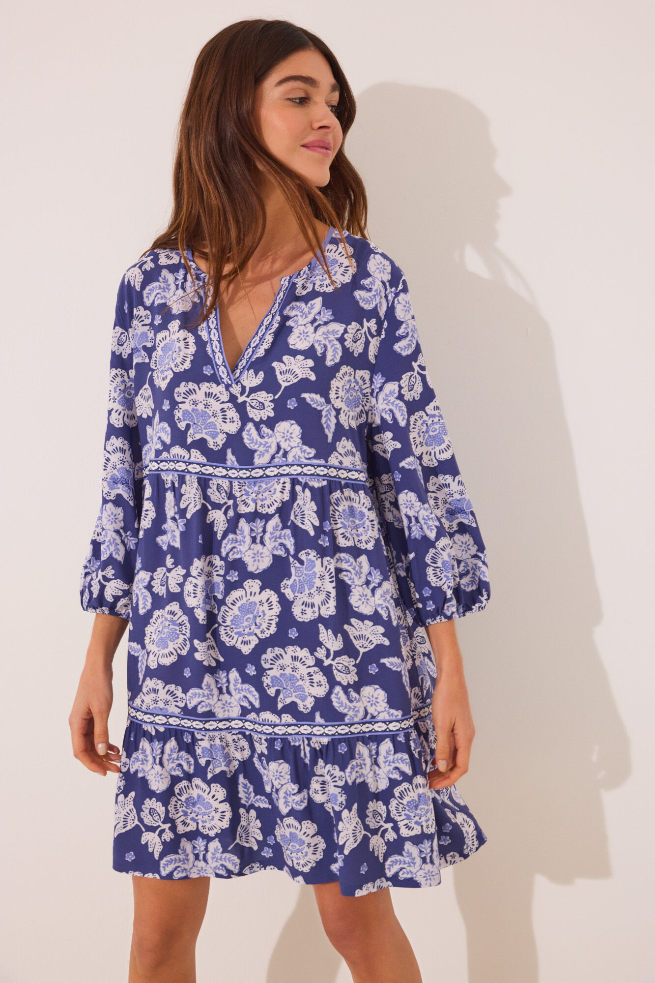 Women'secret Camisola de viscose com estampado azul