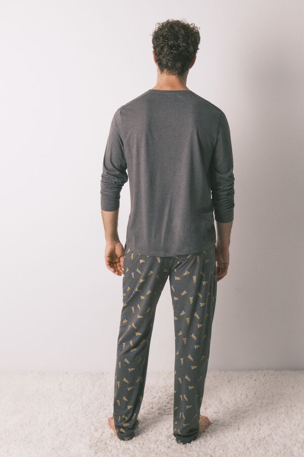 Women'secret Pijama comprido masculino algod&atilde;o X Men cinzento