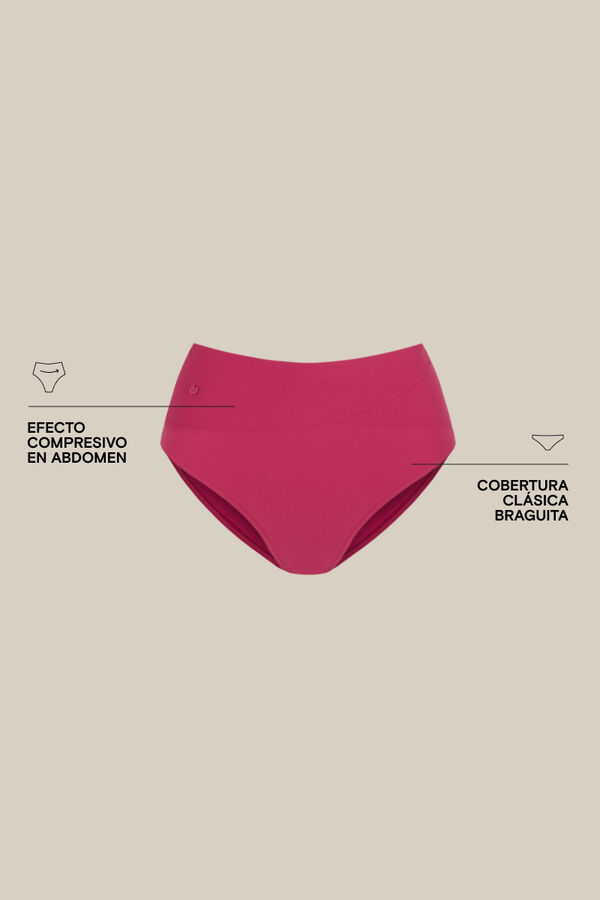 Women'secret Braga bikini alta moldeador rosa rosa