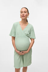 Mamalicious Vestido de maternity e amamentação de manga curta verde