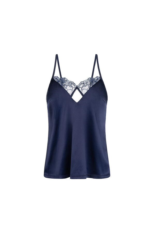 Dorina Camiseta tirantes lencera azul