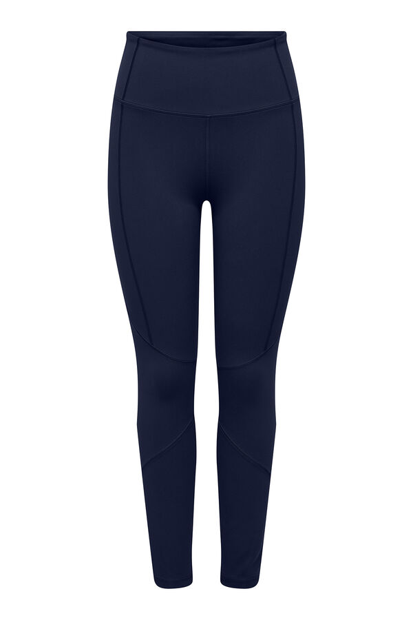 Only Play Leggings de cintura el&aacute;stica alta, color azul marino azul