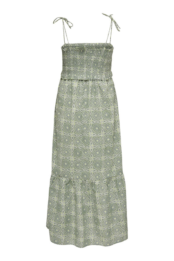 Only Maternity Vestido midi maternity franzido verde