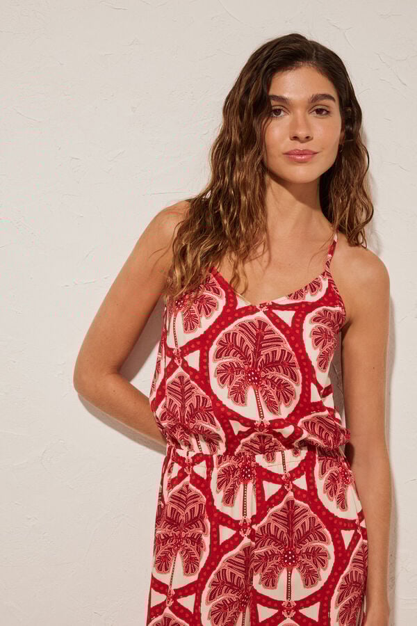 Women'secret Mono largo estampado tropical estampado