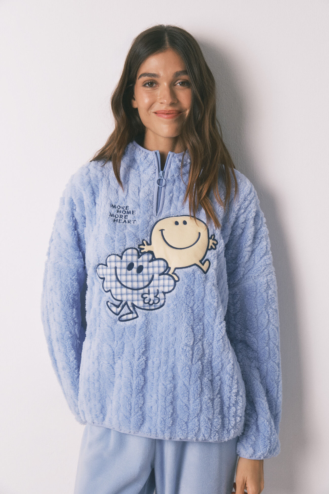 Women'secret Pijama comprido de polar com gola alta SmileyWorld&reg;