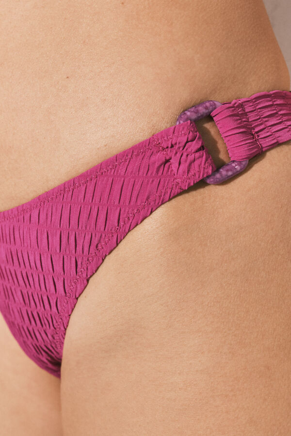 Women'secret Cueca de biqu&iacute;ni brasileira smock magenta rosa