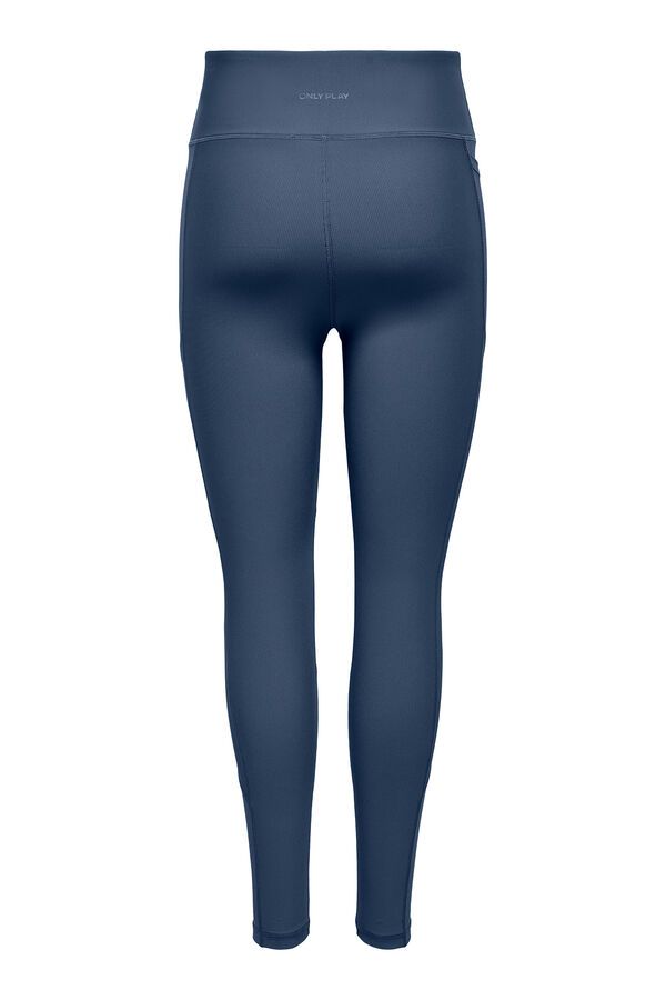 Only Play Leggings esportivas de cintura alta com bolso lateral azul