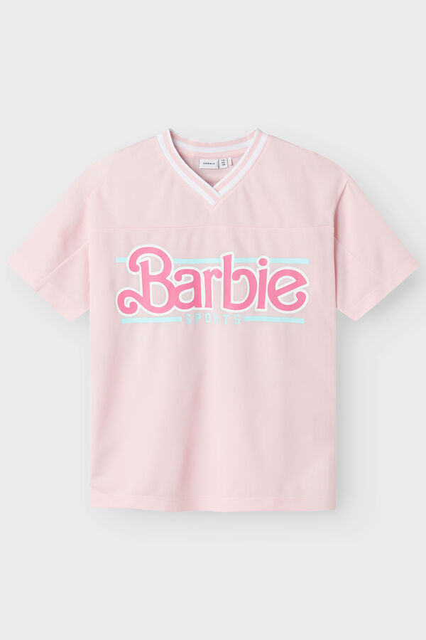Name it Camiseta manga curta Barbie rosa