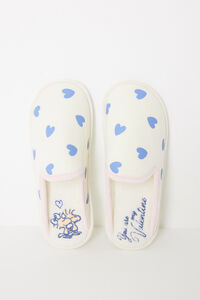 Women'secret Chinelos de cora&ccedil;&atilde;o de veludo