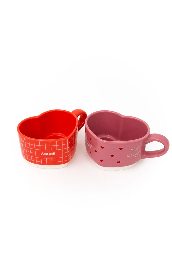 Mr. Wonderful Set de 2 tazas apilables - Give me more amore estampado