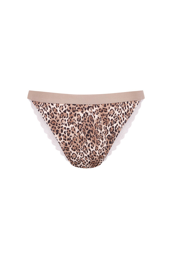 Women'secret Braga brasile&ntilde;a animal print marr&oacute;n  estampado