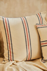 Calma House Capa de almofada riscas azul e vermelha Mont estampado