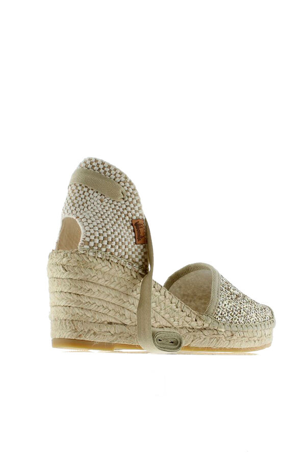 Vidorreta Espadrille cunha glitter cinzento
