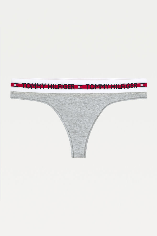 Tommy Jeans Tanga de algodão e modal cinzento