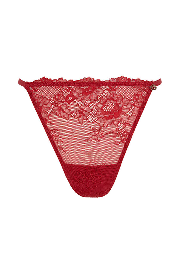 Women'secret Tanga com renda de la&ccedil;o La Vecina Rubia vermelho