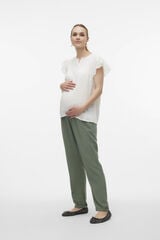 Mamalicious Pantalón fluído de tiro bajo maternity  verde