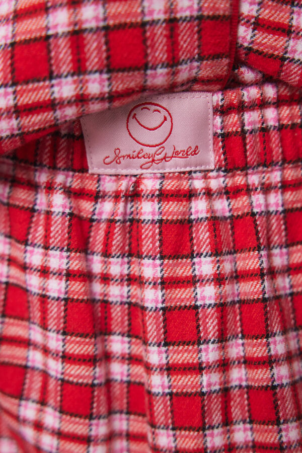 Women'secret Pijama camisero franela 100% algod&oacute;n cuadros estampado