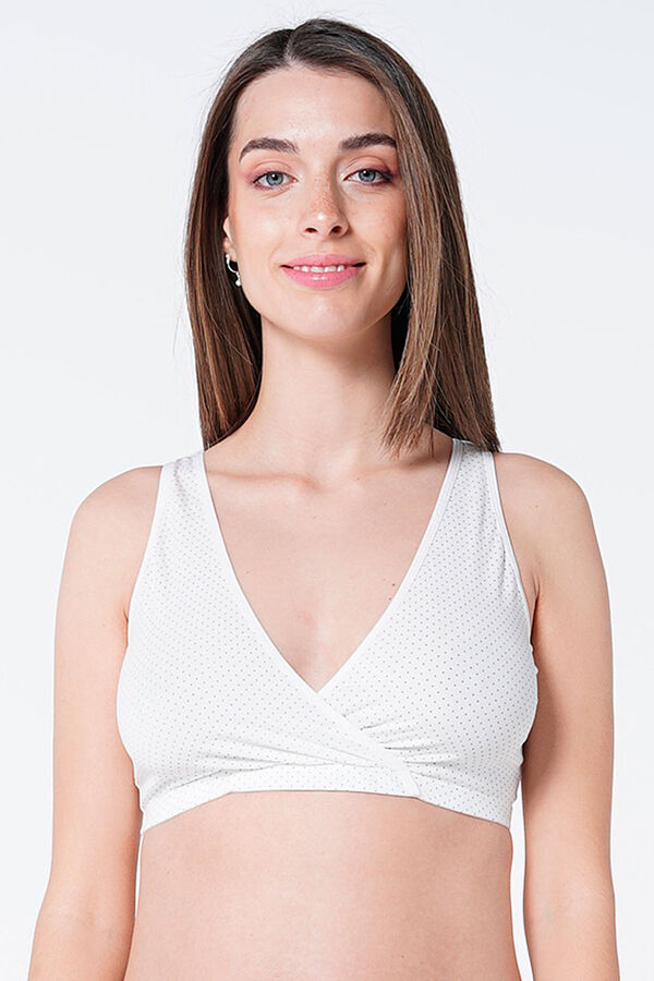 Ohma! Soutien de amamentação cruzado às bolas branco