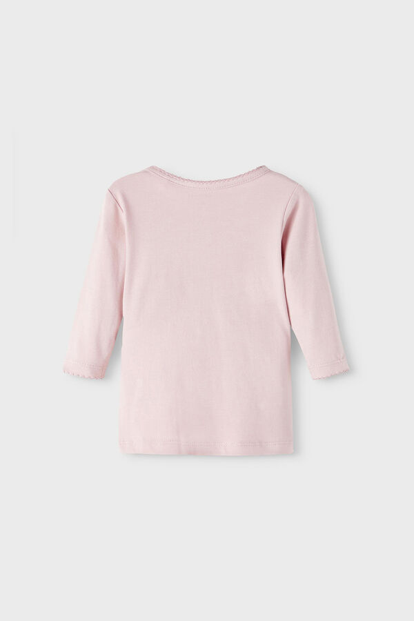 Womensecret Caja con camiseta bebé niña manga larga morado/lila