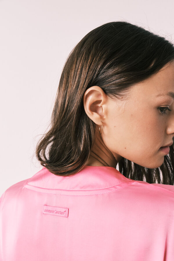 Women'secret Bata midi sat&eacute;n rosa rosa