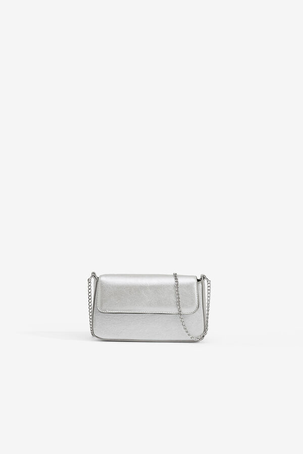Vilanova Bolso Metalizado con Solapa gris
