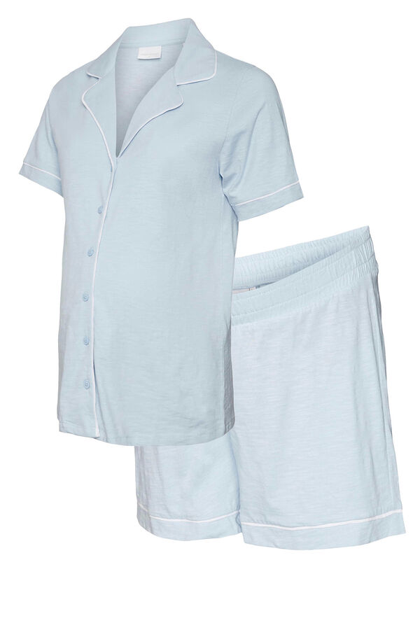 Womensecret Pijama curto de algodão maternity azul