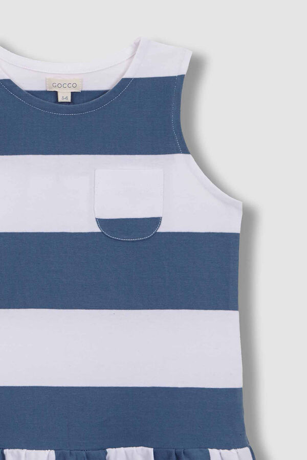 Gocco Vestido rayas azul claro azul