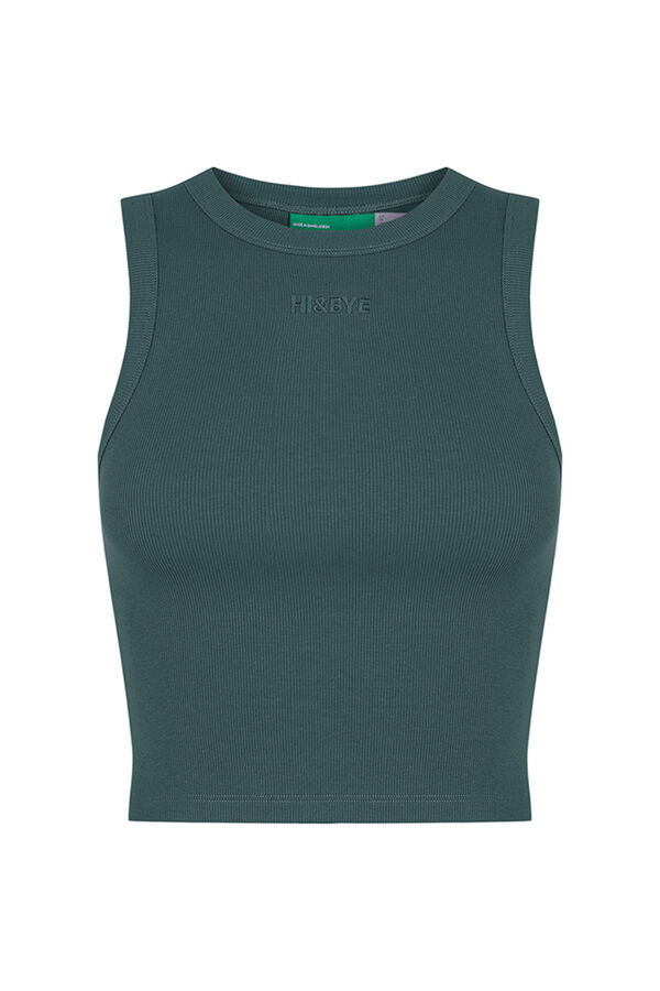 HI&BYE Crop top algod&oacute;n verde verde