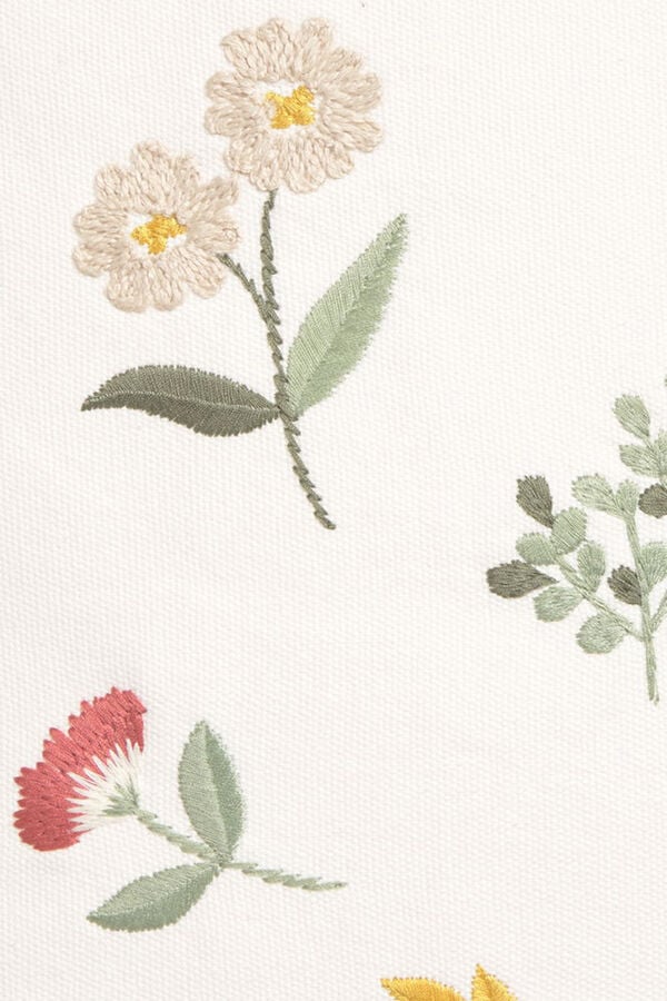 Textura Capa travesseiro algod&atilde;o flores estampado