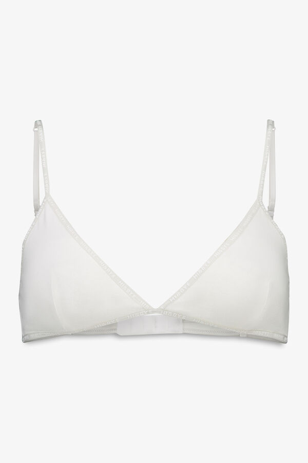HI&BYE Soutien triangular de algod&atilde;o branco com copas remov&iacute;vel branco