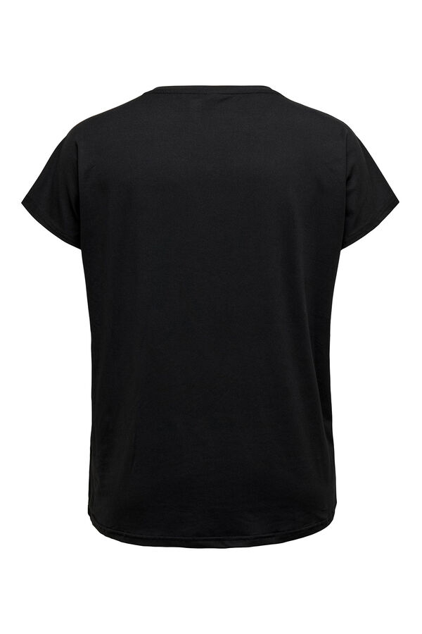 Womensecret Camiseta manga corta deportiva talla grande negro