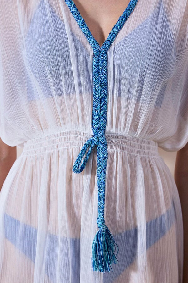 Penti Vestido caftán blanco blanco