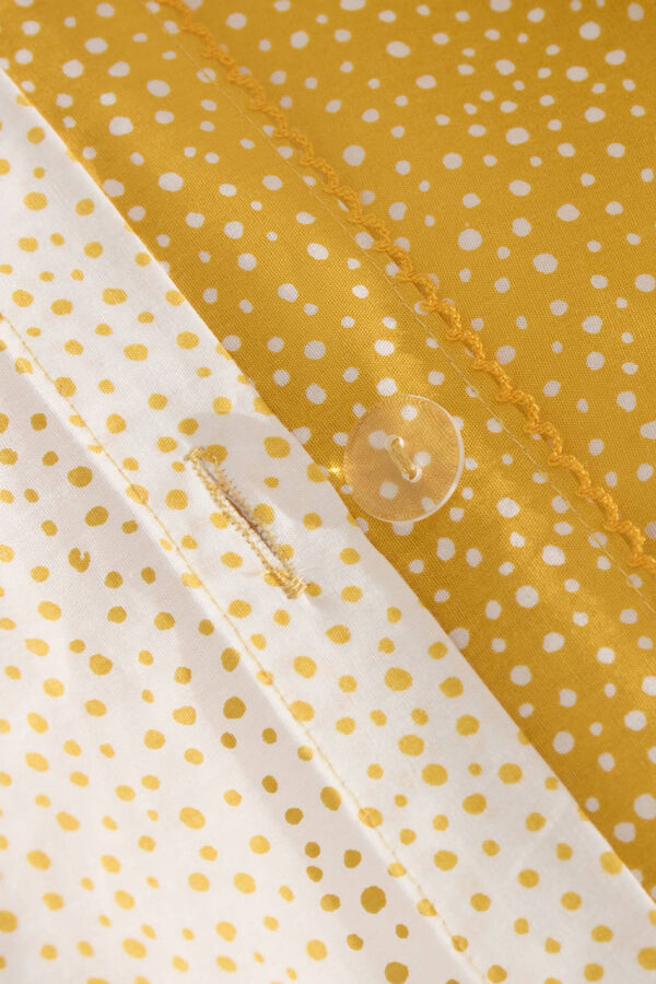 Textura Funda n&oacute;rdica topos algod&oacute;n percal. Cama 105-110cm. amarillo