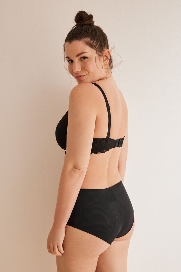 Women'secret Braga alta invisible microfibra&nbsp; negro