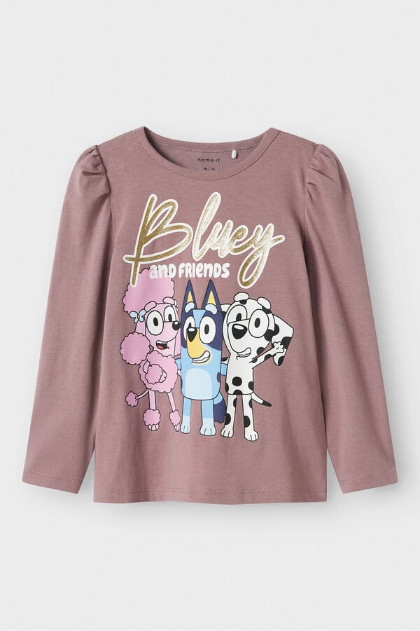 Name it T-shirt da menina Bluey rosa
