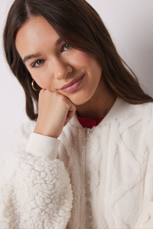 Women'secret Bata corta manga borreguito marfil